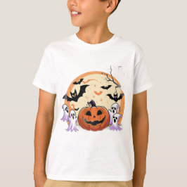 Spooky Pompoen Halloween T-shirt Jongens T-shirts