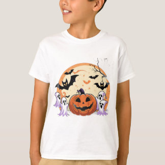 Spooky Pompoen Halloween T-shirt Jongens T-shirts