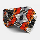 Spooky pompoen Halloween vakantie satijn Stropdas (Opgerold)