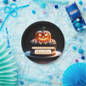 Spooky pompoen Halloween Verjaardag Papier Bord (Feest)