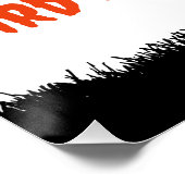 Spooky pompoen heks sinaasappel perfect poster (Hoek)