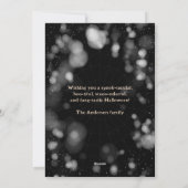 Spooky pompoen herfstbladeren Happy Halloween Kaar Feestdagenkaart (Achterkant)