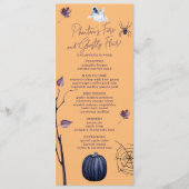 SPOOKY POMPOEN SPIN WEB HERFST SPOOK HALLOWEEN MENU (Voorkant)
