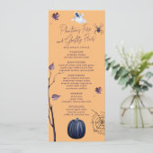 SPOOKY POMPOEN SPIN WEB HERFST SPOOK HALLOWEEN MENU (Staand voorkant)