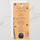 SPOOKY POMPOEN SPIN WEB HERFST SPOOK HALLOWEEN MENU (Voorkant / Achterkant)