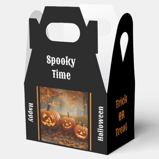 Spooky pompoenen familie Collectie Bedankdoosjes (Geopend)