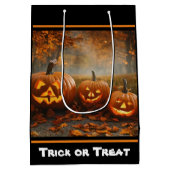 Spooky pompoenen familie Collectie Medium Cadeauzakje (Achterkant)