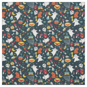 Spooky pompoenen heksen Halloween stof ontwerp (Swatch)