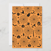 Spooky pompoenen Sinaasappel en Paarse Halloween P Kaart (Achterkant)