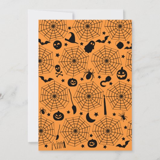 Spooky pompoenen Sinaasappel en Paarse Halloween P Kaart (Achterkant)