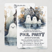 Spooky Pool Party Kaart (Voorkant / Achterkant)
