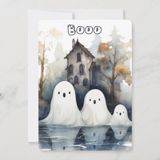 Spooky Pool Party Kaart (Achterkant)