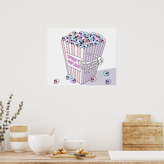Spooky Popcorn Poster (Keuken)