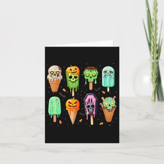 Spooky Popsicle Ice Cream Summer Party Halloween S Kaart (Voorkant)