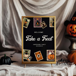 Spooky postzegel Halloween Party Poster