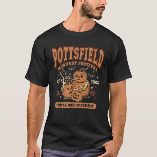 Spooky Pottsfield Harvest Festival Pumpkin Vibes H T-shirt (Voorkant)