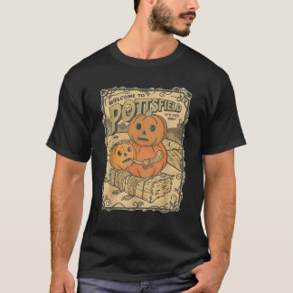 Spooky Pottsfield Oogstfeest Pompoen Vibes H T-shirt
