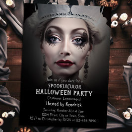 Spooky Prinses Halloween Kostuum Party Kaart