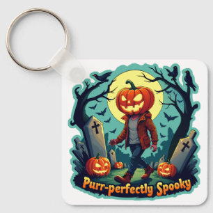 Spooky Pumpkin Art: Perfect voor Halloween Decor! Sleutelhanger
