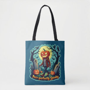 Spooky Pumpkin Art: Perfect voor Halloween Decor! Tote Bag