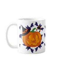 Spooky Pumpkin & Bats Halloween Schattige Witch Pe