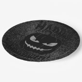 Spooky Pumpkin Black Halloween party Papieren Bordje (Gekanteld)