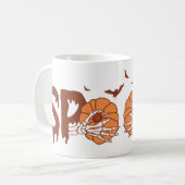 Spooky Pumpkin Boobes Funny Halloween Koffiemok (Voorkant links)