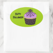 Spooky Pumpkin Cupcake/Halloween Goody-Bag Sticker (Tas)