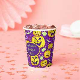Spooky Pumpkin Custom Halloween Paper Cups Papieren Bekers
