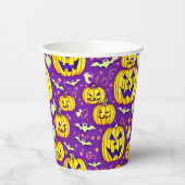 Spooky Pumpkin Custom Halloween Paper Cups Papieren Bekers (Links)
