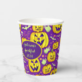 Spooky Pumpkin Custom Halloween Paper Cups Papieren Bekers (Voorkant)