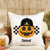Spooky Pumpkin Dude Retro Boys Naam Herfst Hallowe Kussen