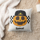 Spooky Pumpkin Dude Retro Boys Naam Herfst Hallowe Kussen (Deken)