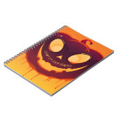 Spooky Pumpkin Face Halloween Spiral Notebook Notitieboek (Linkerzijde)