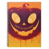 Spooky Pumpkin Face Halloween Spiral Notebook Notitieboek (Voorkant)