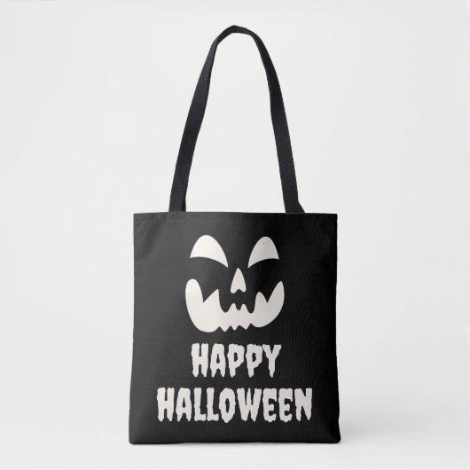 Spooky Pumpkin Face Happy Hallowen Tote Bag (Voorkant)