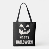 Spooky Pumpkin Face Happy Hallowen Tote Bag (Achterkant)