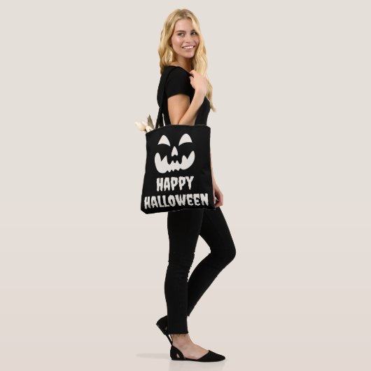 Spooky Pumpkin Face Happy Hallowen Tote Bag (Op model)