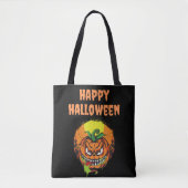 Spooky Pumpkin Face Happy Hallowen Tote Bag (Voorkant)