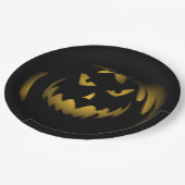 Spooky Pumpkin Face Papieren Bordje (Gekanteld)