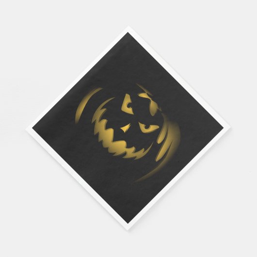 Spooky Pumpkin Face Servet (Hoek)
