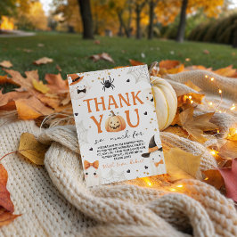 Spooky Pumpkin Ghost Bedankt Kaart