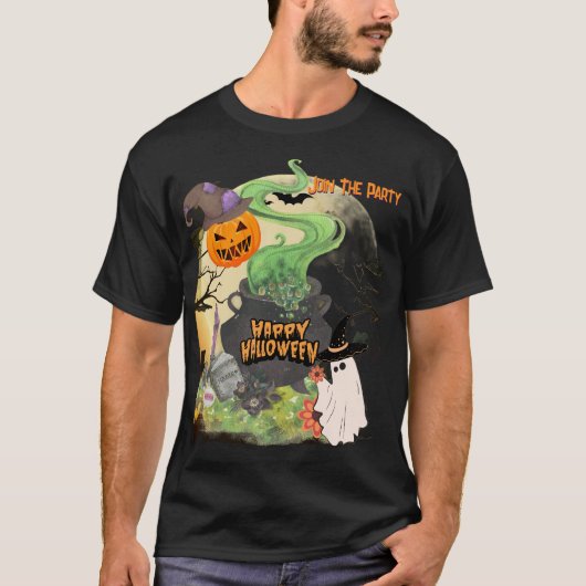 Spooky Pumpkin & Ghost Family Halloween Outfit T-s T-shirt (Voorkant)