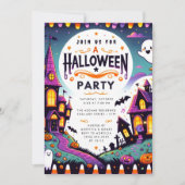 Spooky Pumpkin Ghost Halloween Kaart (Voorkant)