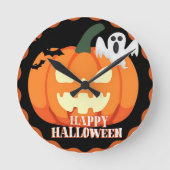 Spooky Pumpkin & Ghost Halloween klok (Voorkant)