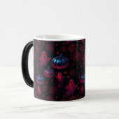 Spooky Pumpkin Ghost Rose Mug - 11 oz Magische Mok (Voorkant links)