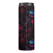 Spooky Pumpkin Ghost Rose Thermal Tumbler Thermosbeker (Achterkant)