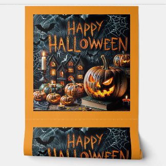 Spooky Pumpkin Glow - Halloween Decoratie Behang