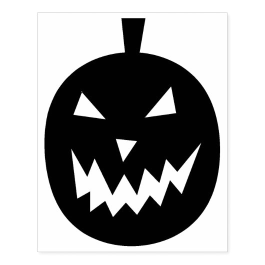 Spooky Pumpkin Halloween 4 x 5 inch Rubber Stamp Rubberstempel (Afrduk)