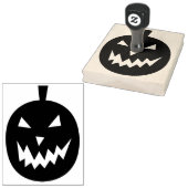 Spooky Pumpkin Halloween 4 x 5 inch Rubber Stamp Rubberstempel (Gestempeld)